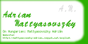 adrian mattyasovszky business card