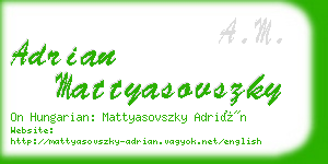 adrian mattyasovszky business card